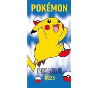 FACTORY CR 2023POK020, POKEMON - Serviette Microfibre, Serviette Piscine, Serviette Enfant, Imprimé Enfant, 70x140 mixte enfant, Multicolore, 1 Unidad (Paquete de 1) -