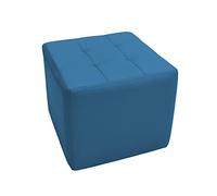 Factory Direct Partners Pouf carré touffeté ; meubles magnifiquement rembourrés pour la maison moderne, le bureau, la bibliothèque ou la zone d'attente ; siège, repose-pieds, table d'appoint - Bleu