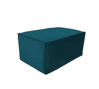 Factory Direct Partners Pouf rectangulaire en Velours et Vinyle pour Salon, Salon, Bureau - Paon