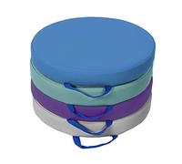 Factory Direct Partners SoftScape 15 inch Round Classroom Floor Cushions with Handles; Flexible Seating for Daycare, Preschool, Playroom; 2 inch Thick Deluxe Foam (4-Piece) - Contemporary/Purple