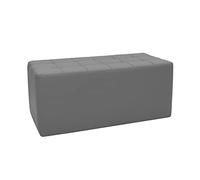 Factory Direct Partners Tufted Rectangle Accent Ottoman Bench; Beautifully Upholstered Furniture for Modern Home, Office, Library Or Waiting Area; Seating, Footstool, Table Use - Gray, 14046-GY