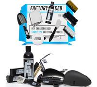 FACTORY LACED Kit de Nettoyage de Chaussures pour Baskets - Kit de Nettoyage Complet avec Solution de 227 g, 4 Brosses, Serviette en Microfibre et Bol - Le kit de Nettoyage de Baskets Ultime