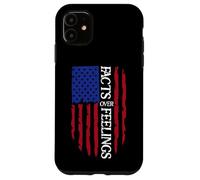 Facts Over Feelings Flag Sign USA American Flag Freedom US Coque pour iPhone 11