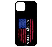 Facts Over Feelings Flag Sign USA American Flag Freedom US Coque pour iPhone 15 Plus