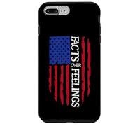 Facts Over Feelings Flag Sign USA American Flag Freedom US Coque pour iPhone 7 Plus/8 Plus
