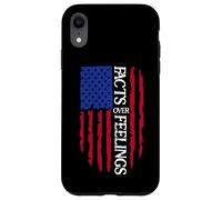 Facts Over Feelings Flag Sign USA American Flag Freedom US Coque pour iPhone XR
