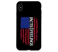 Facts Over Feelings Flag Sign USA American Flag Freedom US Coque pour iPhone XS Max
