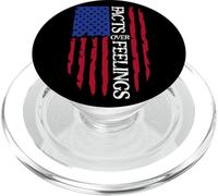 Facts Over Feelings Flag Sign USA American Flag Freedom US PopSockets PopGrip pour MagSafe