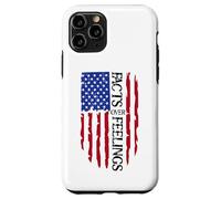 Facts Over Feelings Flag Sign USA God Family Country Freedom Coque pour iPhone 11 Pro