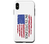 Facts Over Feelings Flag Sign USA God Family Country Freedom Coque pour iPhone XS Max