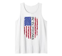Facts Over Feelings Flag Sign USA God Family Country Freedom Débardeur