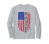 Facts Over Feelings Flag Sign USA God Family Country Freedom Manche Longue