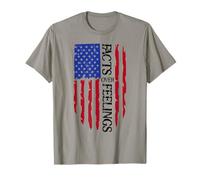 Facts Over Feelings Sign USA Flag American Freedom T-Shirt