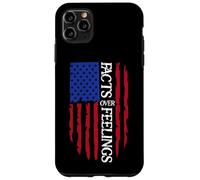 Facts Over Feelings Sign USA Flag God Family Country Freedom Coque pour iPhone 11 Pro Max