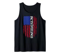 Facts Over Feelings Sign USA Flag God Family Country Freedom Débardeur
