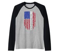 Facts Over Feelings Sign USA Flag God Family Country Freedom Manche Raglan