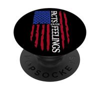 Facts Over Feelings Sign USA Flag God Family Country Freedom PopSockets PopGrip Adhésif