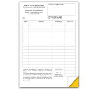 Factures - Commandes - Devis >AUTOCOPIANTES< >PERSONNALISÉES< - Lot de 50 feuilles - UTTSCHEID (Personnalisé, 10)