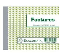 Exacompta Manifold Factures 13274E - 50 feuillets numérotés autocopiants duplicatas 105x135 mm