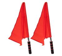 Faculteurs d'arbitres, ensemble de 2 drapeaux de manivelle à main rouge pour les responsables du sport avec des poignées de poignée confortables et une visibilité claire, des accessoires de juge de je