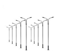 FACULX 10 PCS LED Mini Lamppost Street HO OO Échelle 1/75 pour bacs à sable Jardin Miniature Villes Modèle Modèle Lampe Extérieure