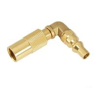 FACULX Adaptateur coudé à connexion rapide au propane, adaptateur de gaz de 1,4 cm à 6,35 mm, raccord de conversion à 90 degrés, pour gril à gaz portable et barbecues de camping, pour les voyages en
