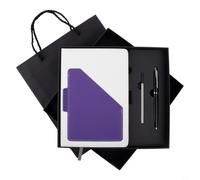 FACULX Agenda Véritable pour a5 Design Élégant pour professionnel Agenda | Proverbes chinois uniques, synthétique pour durable, métal inclus, format pour a5 pratique(Purple)
