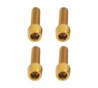 FACULX Boulons de tige de vélo, M5 x 20 mm et M6 x 20 mm, vis à tête en acier pour assemblage de tige de guidon de vélo, fixations avec entretoises pour vélo de route et VTT (M5 x 20 jaune1)
