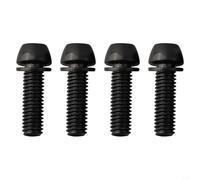 FACULX Boulons de tige de vélo, vis à tête en acier M5 x 20 mm et M6 x 20 mm pour assemblage de tige de guidon de vélo, fixations avec entretoises pour vélo de route et VTT (M6 x 20 noir2)