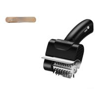 FACULX Brosse de nettoyage électrique rechargeable avec acier inoxydable | Brosse de barbecue électrique avec chargement USB-C, poils rotatifs en acier inoxydable haute vitesse pour un nettoyage en