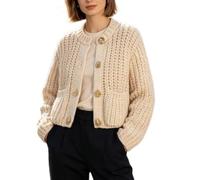 FACULX Cardigan en tricot à manches longues pour femme - Couleur unie | Pull à col boutonné sur le devant pour haut tendance, décontracté, vacances, plage, cyclisme, yoga, polyester doux et
