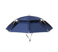 FACULX Chapeau parapluie de pêche solaire avec ventilateur de refroidissement, auvent de protection UV double couche, design pliable pour pêche à la ligne en lac et en rivière (B)