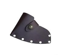 FACULX Gaine de hache en cuir, housse de protection pour tête de hache, étui de rangement et de transport sécurisés pour camping, randonnée, outils de plein air, marron (grand)