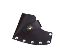 FACULX Gaine de hache en cuir, housse de protection pour tête de hache, étui de rangement et de transport sécurisé pour camping, randonnée, outils de plein air, marron (taille S)