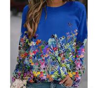 FACULX Haut pour Femme Manches Longues 3D Fleurs Col Rond Haut pour | 3D fleurs, manches longues, col rond, style décontracté, idéal vacances club