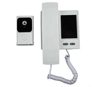 FACULX Interphone vidéo sans fil avec écran IPS de 3,5 pouces, vision audio bidirectionnelle, 6 mélodies, visionneuse de téléphone (blanc)