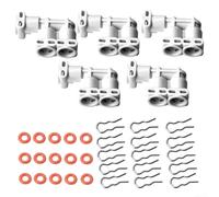 FACULX Kit de connecteurs de rechange pour cafetière, 35 pièces, connexion vapeur à trois voies avec anneaux d'étanchéité et pinces, raccord en silicone et acier inoxydable pour machines à café