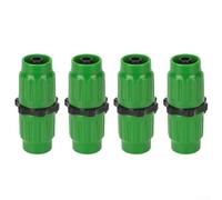 FACULX Kit de réparation de tuyau d'arrosage extensible, accessoires de réparation de tuyau, connecteurs femelles mâles à double canal, compatibilité de 7,6 m à 30,5 m (4 pièces)