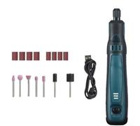 FACULX Kit d'outils rotatifs sans fil 15 pièces avec batterie rechargeable de 3,6 V, mini broyeur électrique haute vitesse pour gravure, artisanat, sculpture de jade et travail du bois, étui portable