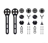 FACULX Lot de 2 supports d'ordinateur de vélo en nylon avec adaptateur de | Support de vélo en nylon, pour support d'ordinateur Bryton, fixation de vélo imperméable, kit de montage œil de chat