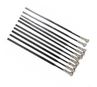 FACULX Lot de 5 rayons plats droits en acier noir pour roue de vélo de route 261/263/265/272/275/277/282/290 mm (282 mm)