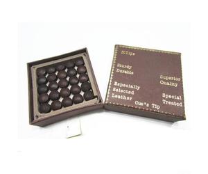 FACULX Lot de 50 pointes de queue en cuir de vache traité diamant pour une meilleure prise en main, têtes de rechange pour billard, snooker et billard, 10 mm1