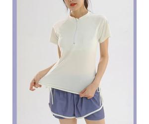 FACULX Maillot de bain 2 pièces modeste à manches courtes pour femme | Ensemble de maillots de bain conservateurs à manches courtes avec haut à couverture complète et bas taille haute