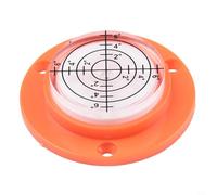 FACULX Mini niveleur rond à bulle noir transparent pour outil Bullseye 50 x 12 mm en acrylique, mesure horizontale (coquille orange, eau blanche)