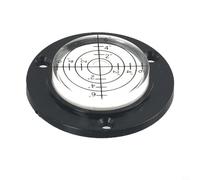 FACULX Mini niveleur rond à bulle noir transparent pour outil Bullseye 50 x 12 mm en acrylique pour mesure horizontale (coquille noire, eau blanche)