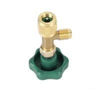 FACULX Ouvre-valve en laiton pour climatisation de climatisation 1/4 - Vert R410A R22 R134A - Outil CVC - Corps en métal - Joint étanche