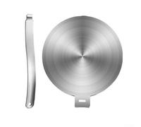FACULX Plaque adaptateur à induction pour plaque de cuisson, plaque convertisseur de plaque à induction, plaque diffuseur de chaleur en acier inoxydable avec poignée amovible (28 cm)