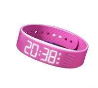 FACULX pour Alarme Vibration Silencieuse Suivi Sommeil IP65 pour Alarme | Double pour alarme vibrante, silence total, idéal bureau pour chambre, suivi sommeil pour précis, écran date heure(Rose Red)
