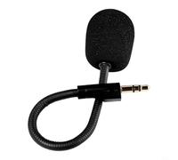 FACULX Remplacement du microphone antibruit amovible noir | Micro pour casques Logitech G PRO et PRO pour X avec bras de perche flexible, jack 3,5 mm plaqué or, construction en métal