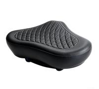 FACULX Selle de vélo extra large sans nez avec coussin épais en cuir PU double absorption des chocs et siège confortable pour VTT vélo électrique (noir)